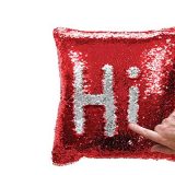 Dozen Red Square Glitter Pillows - 2