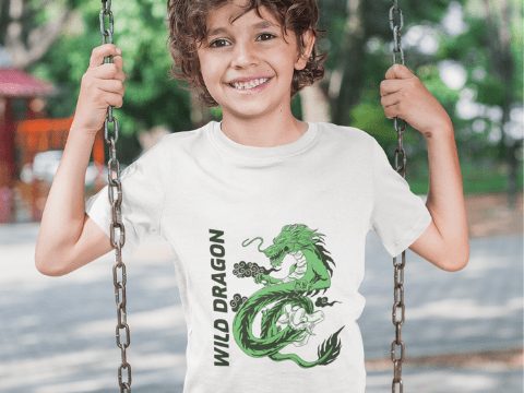 White Kids T-Shirt for printing