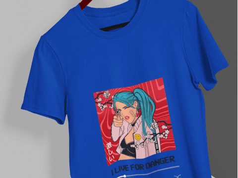 blue men t0shirt for printing