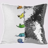 Silver Square Glitter Pillows - 1