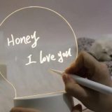 Circle acrylic led lamp - for personalized messages - 2