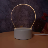 Circle acrylic led lamp - for personalized messages - 1